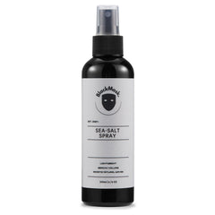 BlackMask Sea Salt Spray packaging showcases a sleek bottle for on-the-go styling.