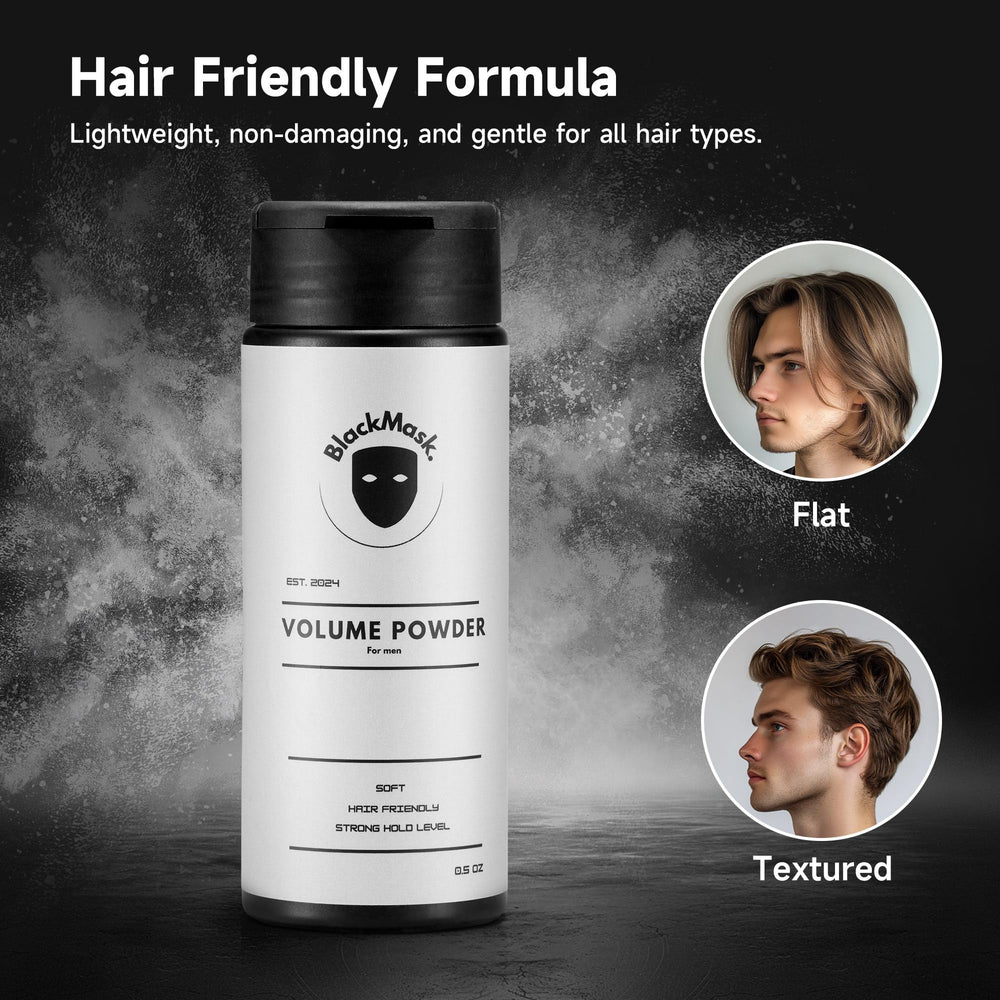 BlackMask Texture Powder on hair under sun highlights UV protection feature