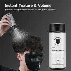 BlackMask Texture Powder for Men showing thicker, fuller-looking style after use