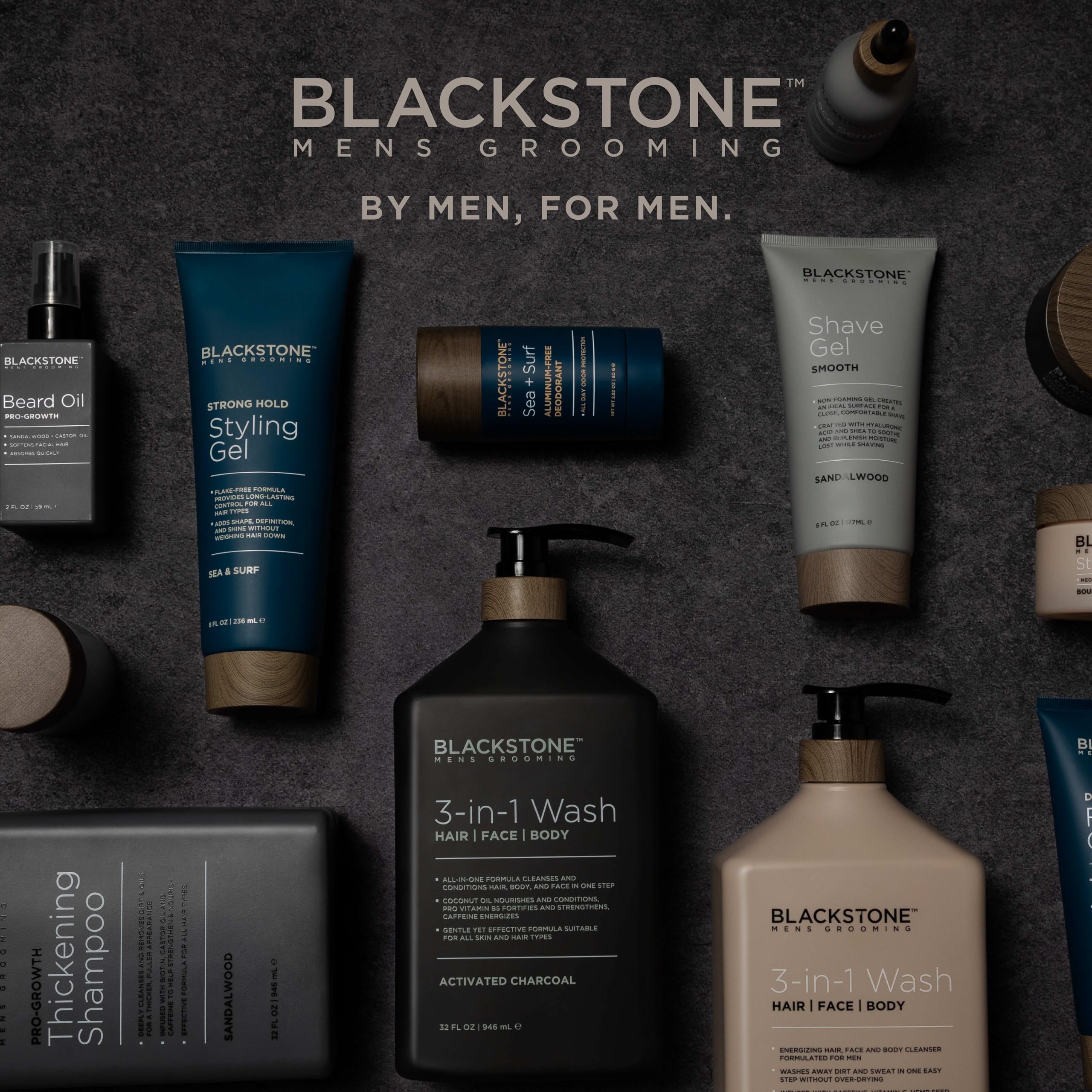 Blackstone Detoxifying Face Wash peppermint-cooling shot conveys refreshing, invigorating cleansing experience.