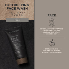 Blackstone Detoxifying Face Wash vitamin-e-ingredient closeup emphasizes nourishing vitamin E benefits.
