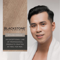 Blackstone USA-made packaging highlighting cruelty-free and paraben-free labeling.