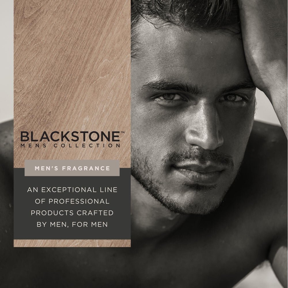 Blackstone Oud and Amber note close-up for rich evening sophistication.