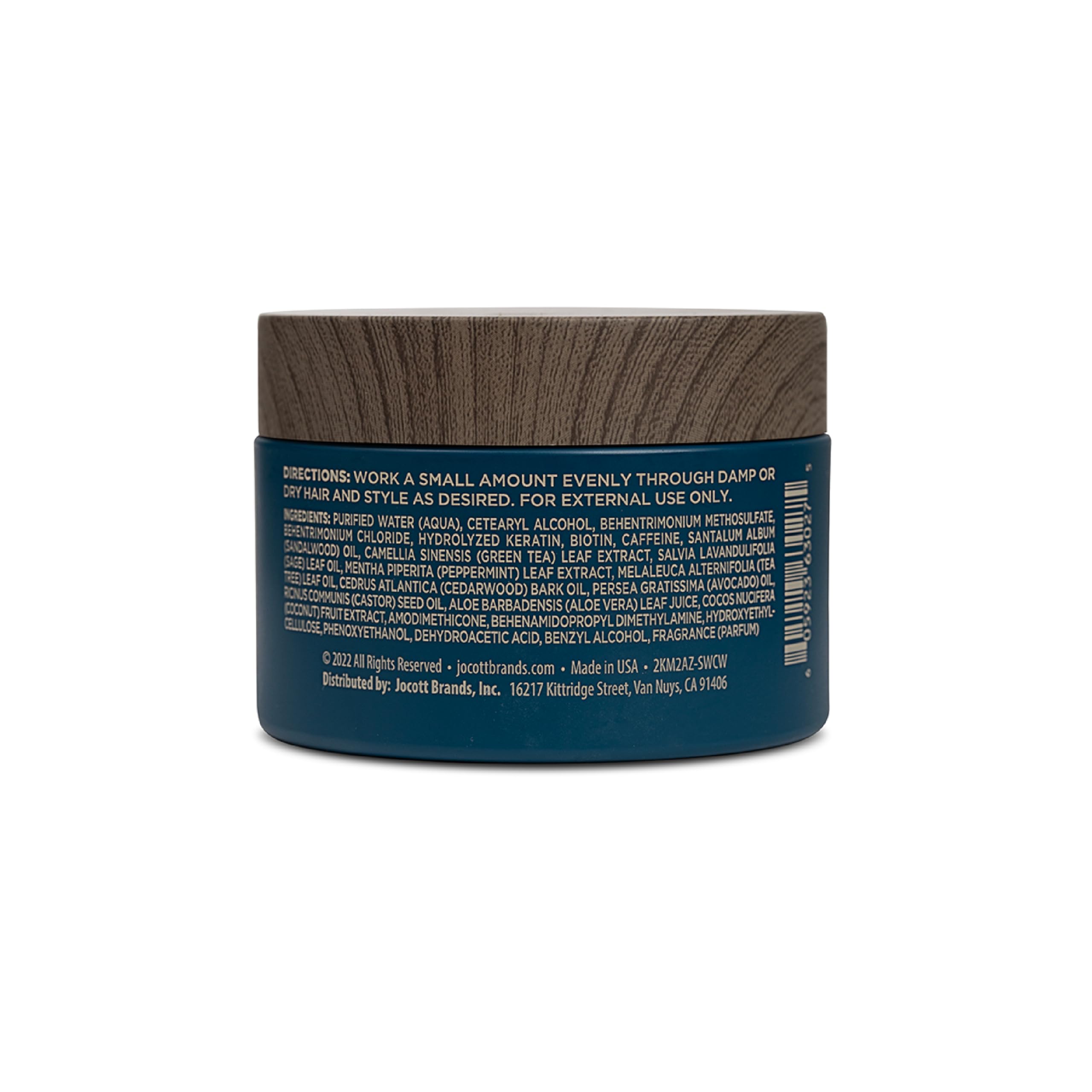 Blackstone pomade textured-hair-look reveals added thickness and volume.