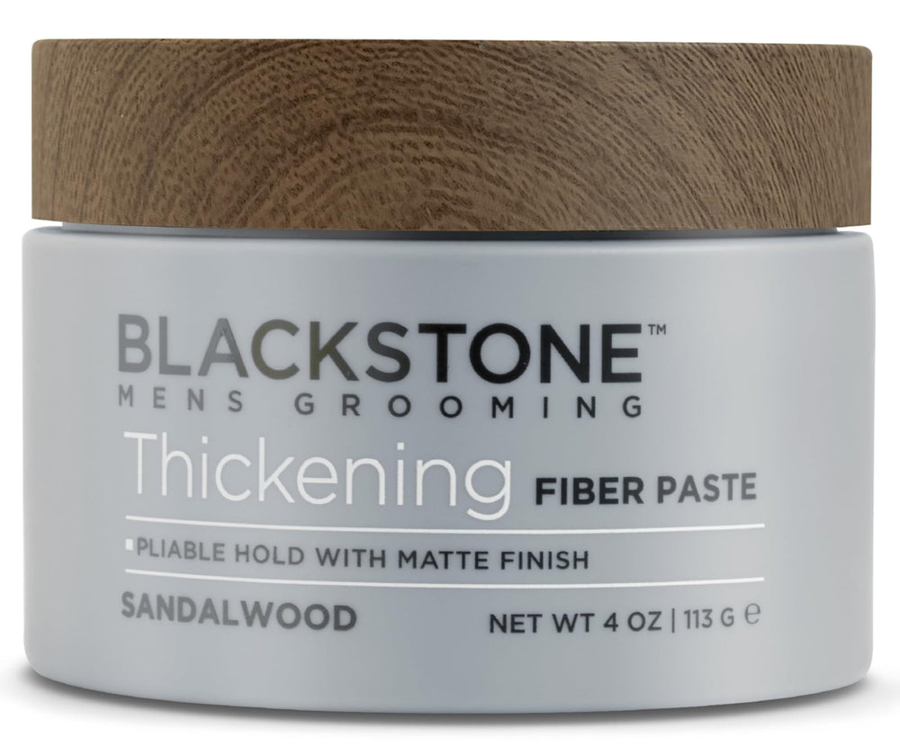 Blackstone Thickening Fiber Paste bottle with pliable hold and matte finish