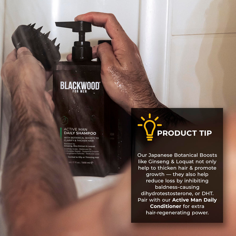 Amino acids and key ingredients in Blackwood For Men Daily Shampoo.