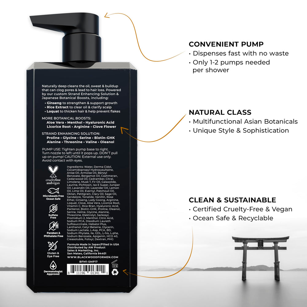 Close-up of lather from Blackwood For Men Active Man Daily Shampoo thickening hair.