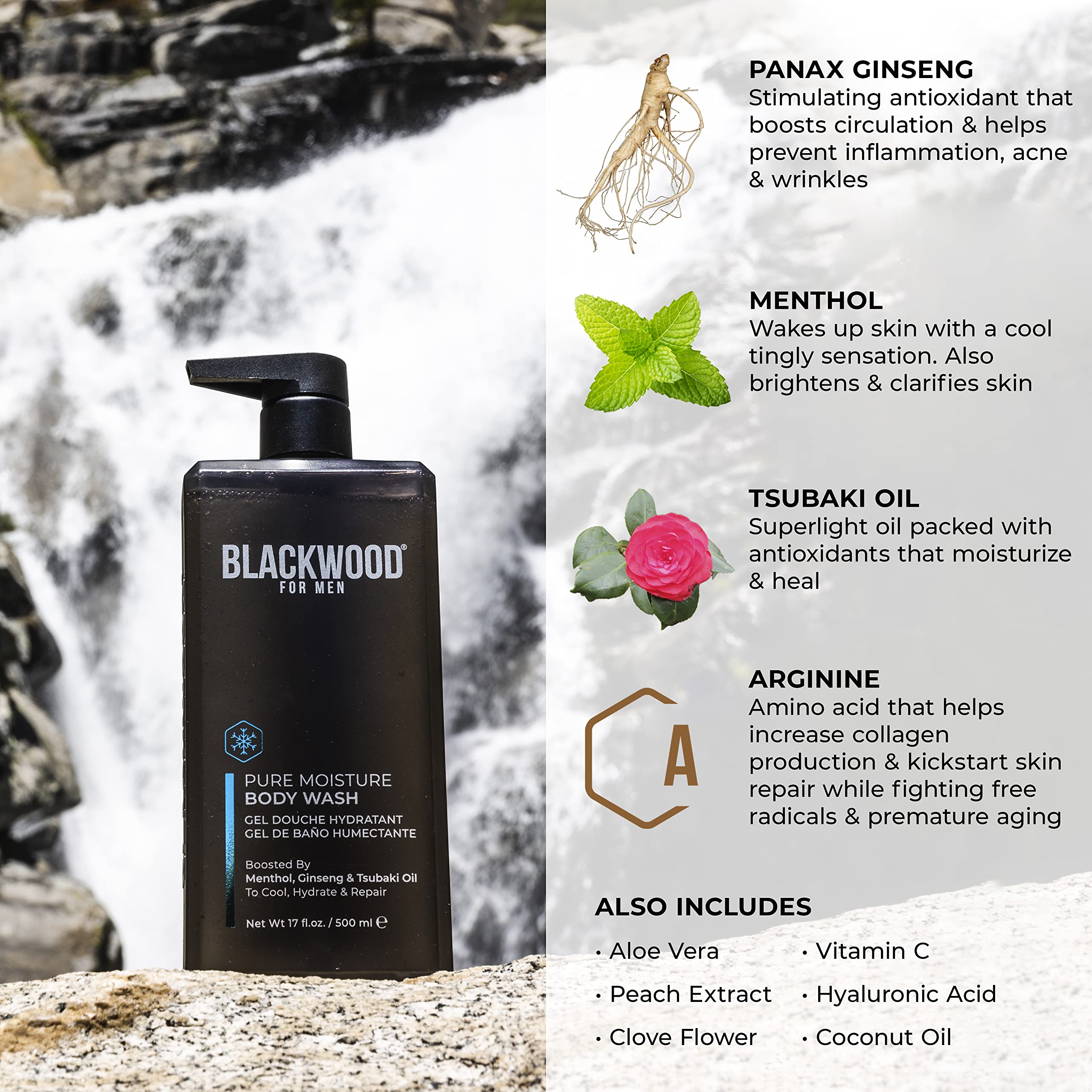 Blackwood For Men Pure Moisture Body Wash after-workout shower ritual with energizing scent