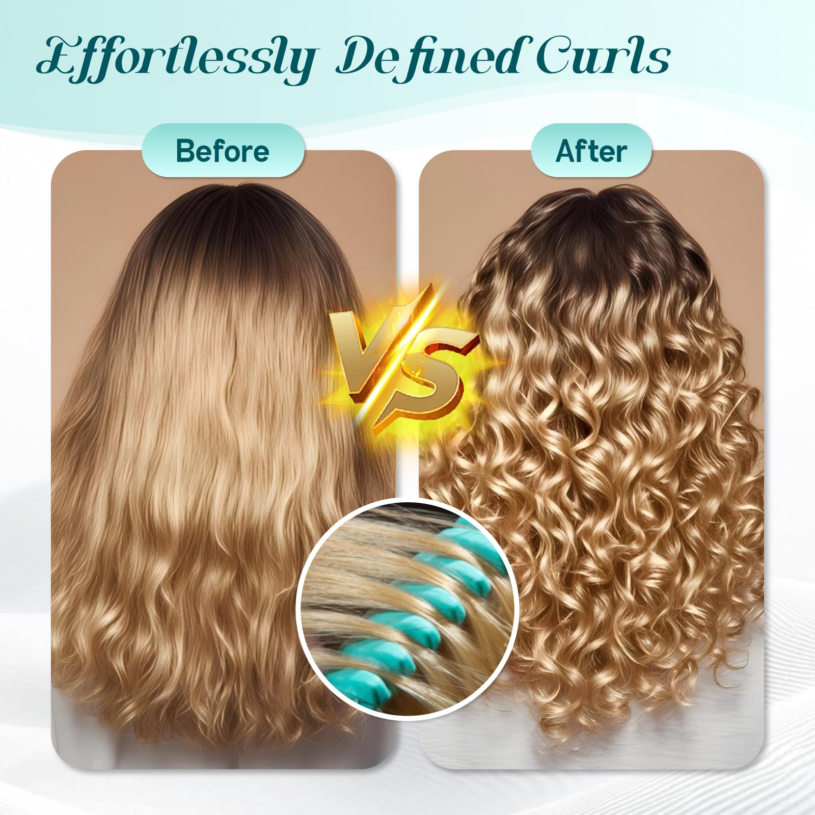 BLACKYEW curly brush boosts volume for defined, bouncy curls