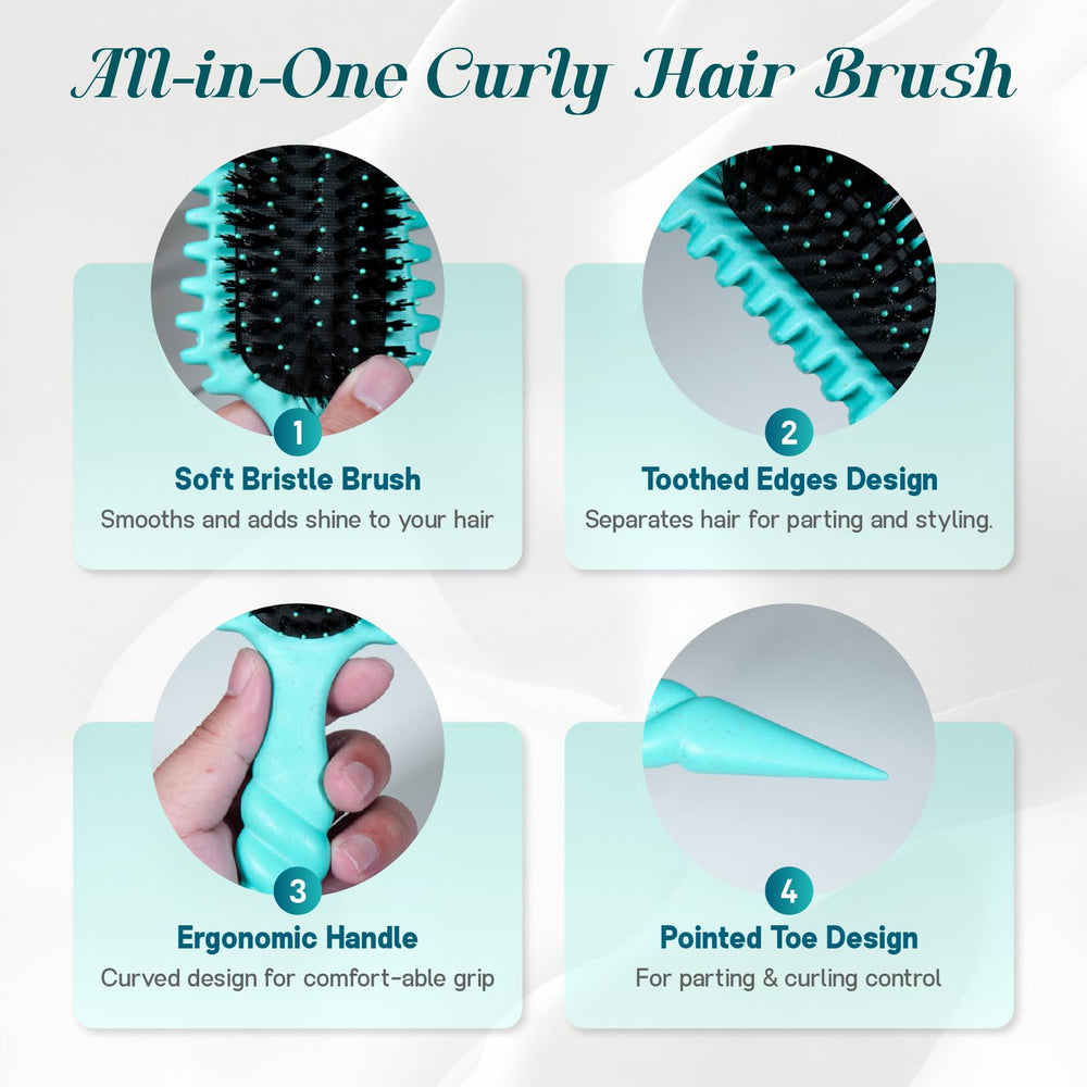 BLACKYEW curly brush curl definition to shape and separate curls