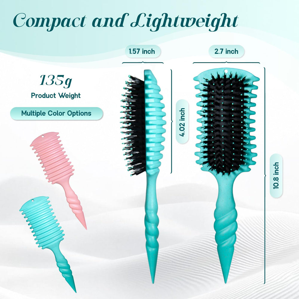 BLACKYEW curly brush travel-friendly design fits in a bag