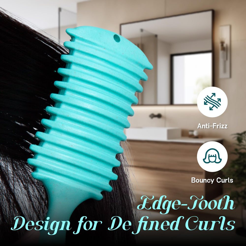 BLACKYEW curly brush vegan bristles for smooth, frizz-free results