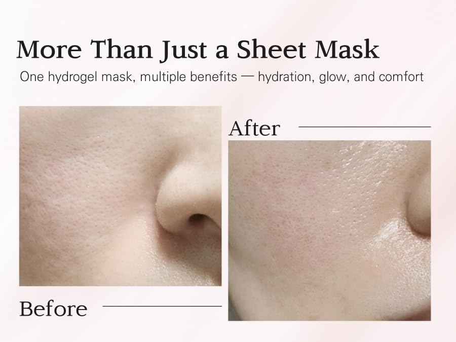 BLANC DUBU Nuborn hydrogel mask application shot demonstrates soothing, refreshing skin care