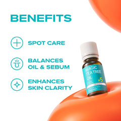 BLANC NATURE Magic Tea Tree Oil application on clean skin.