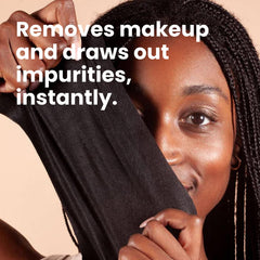 BLAQ dual-sided wipes close-up showing smooth side for makeup removal.