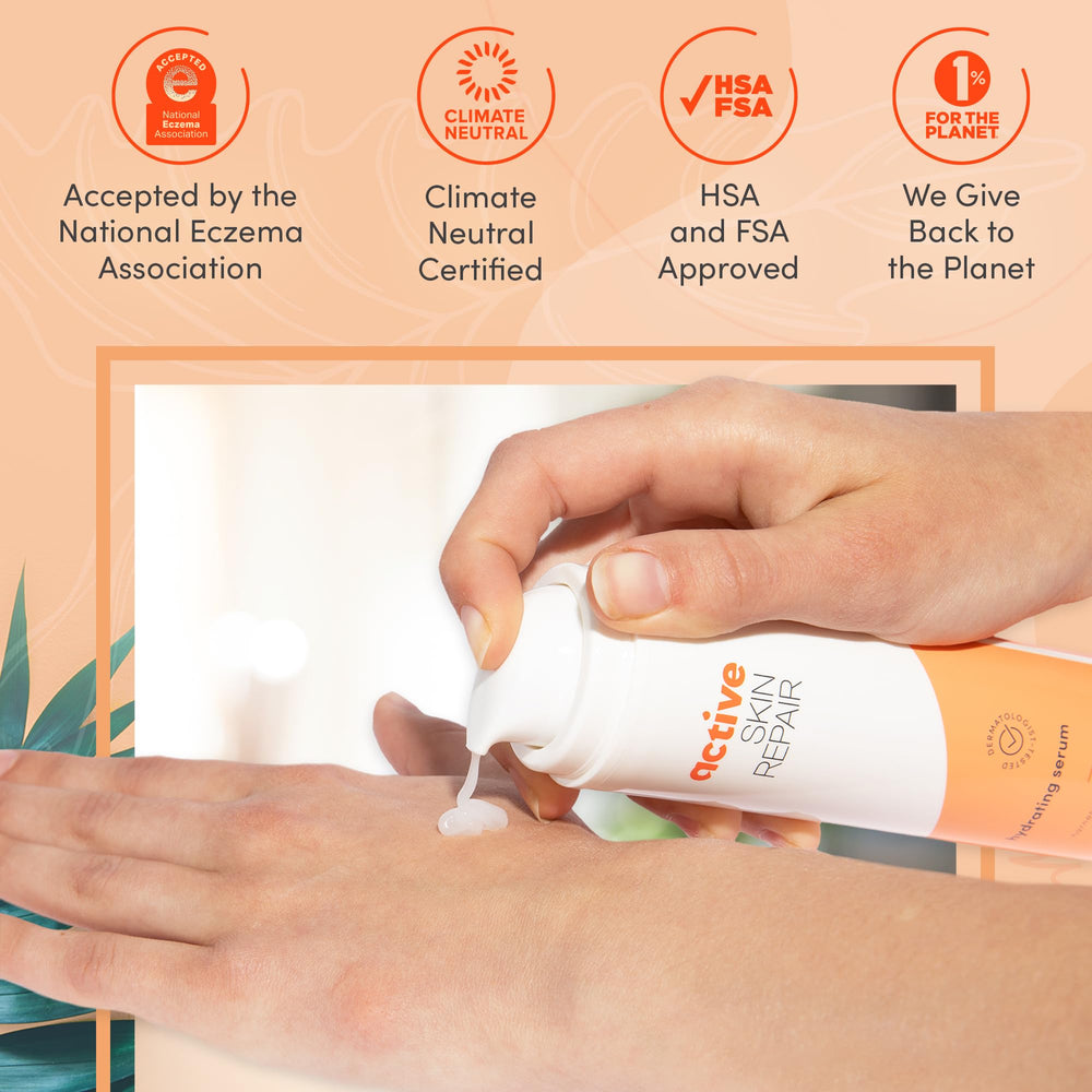 BLDG ACTIVE 5oz hydrating serum packaging emphasizes longer-lasting moisturization