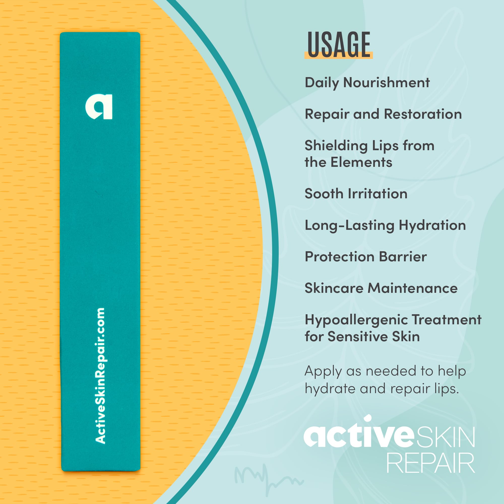 BLDG ACTIVE Lip balm application on lips closeup for easy daily use.