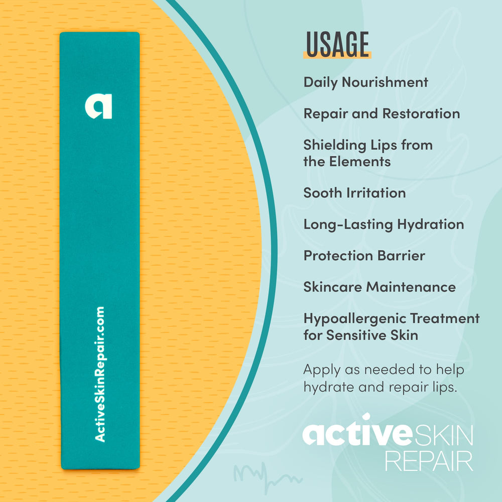 BLDG ACTIVE Lip balm application on lips closeup for easy daily use.