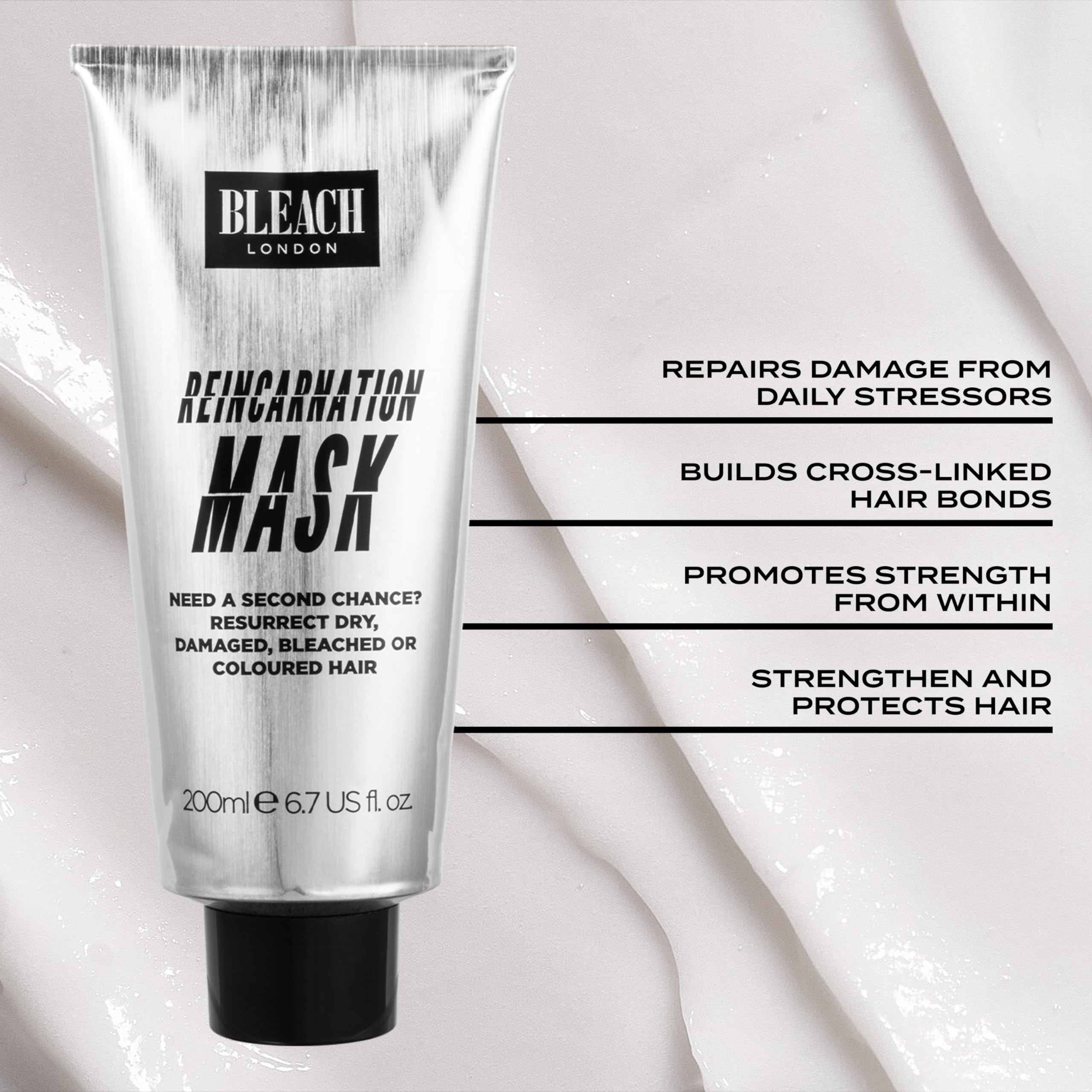 Applied-hair close-up shows even distribution and thorough conditioning