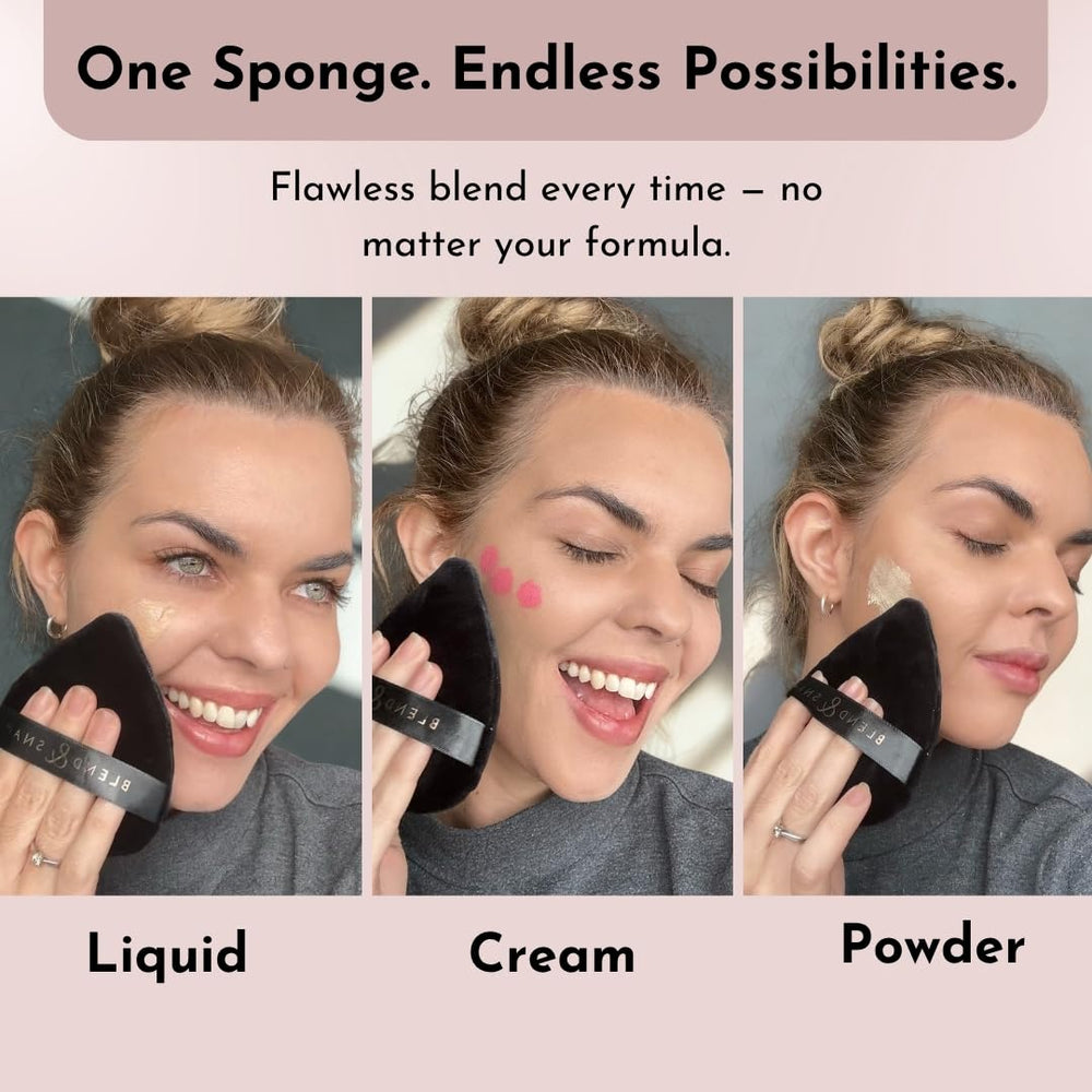 Blend and Snap versatile puff works with foundation, powder, concealer