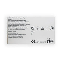 Blephaclean wipes pouch: resealable packaging enables convenient on-the-go eyelid care.