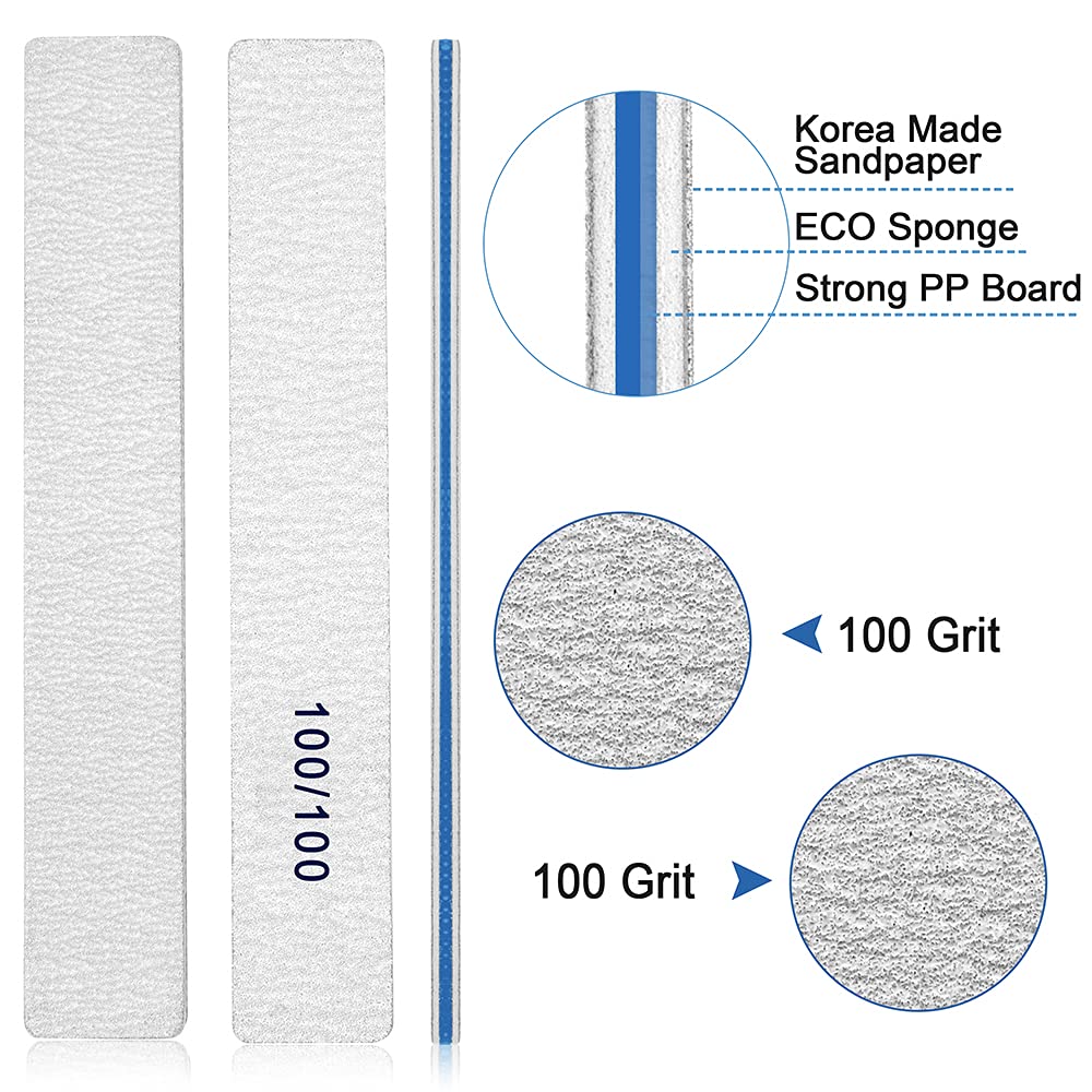 BLESWIN Nail Files durable grit that is washable for repeated use