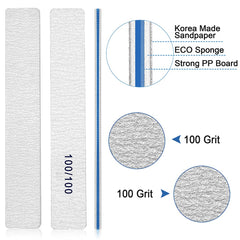 BLESWIN Nail Files durable grit that is washable for repeated use