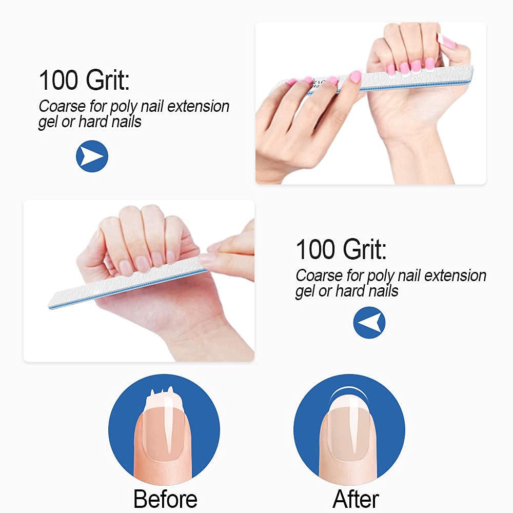 BLESWIN Square-shape file offers comfortable grip during shaping and buffing