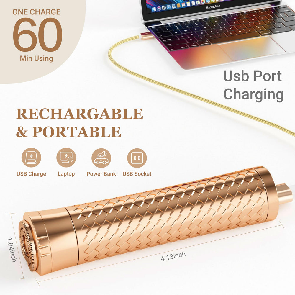 BLIBEE rose gold replacement head offers stylish, hygienic options for body trimming