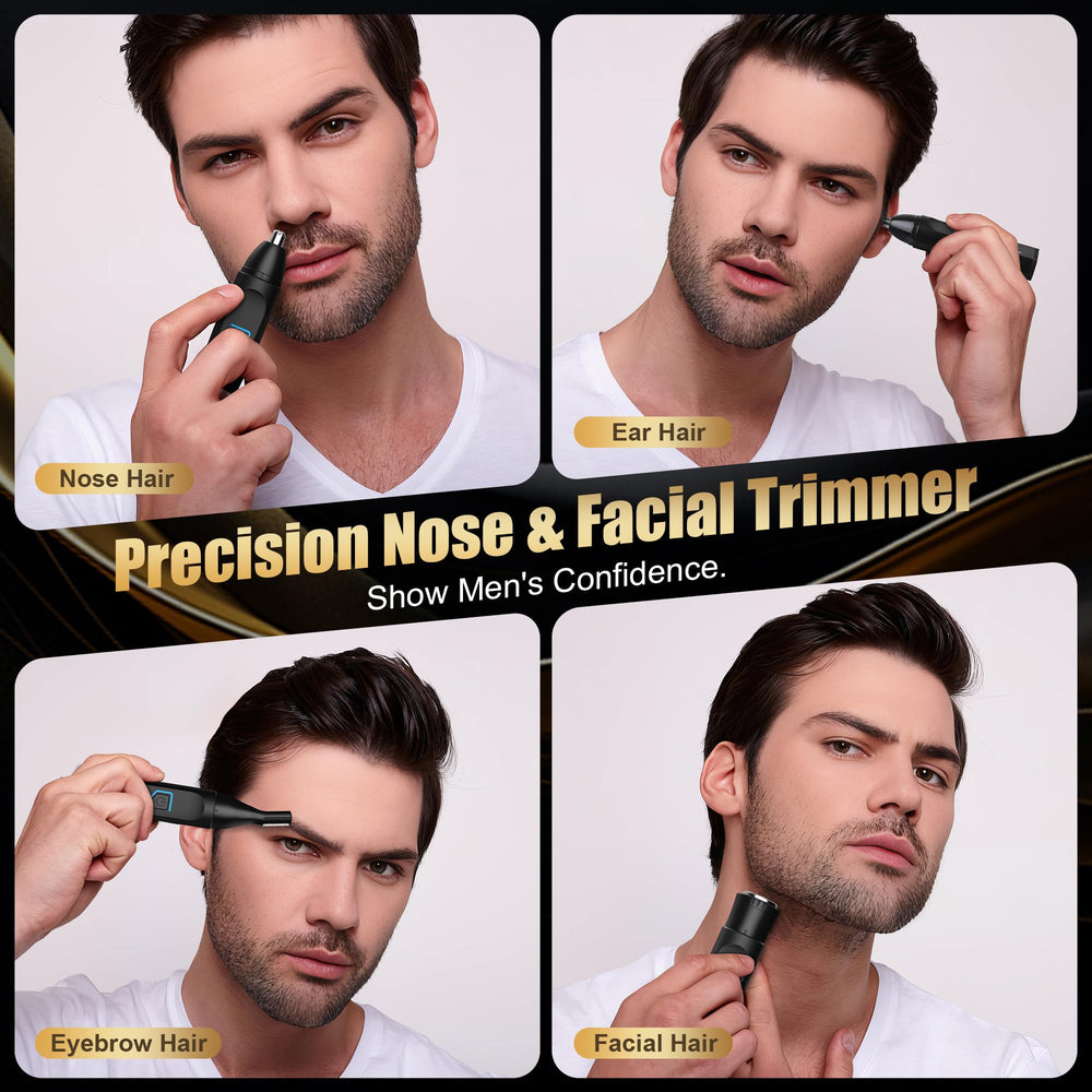 BLIBEE Nose Hair Trimmer ear-head trims ear hair safely and quickly.