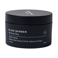 Blind Barber 60 Proof Hair Wax bottle showing medium hold for everyday styling