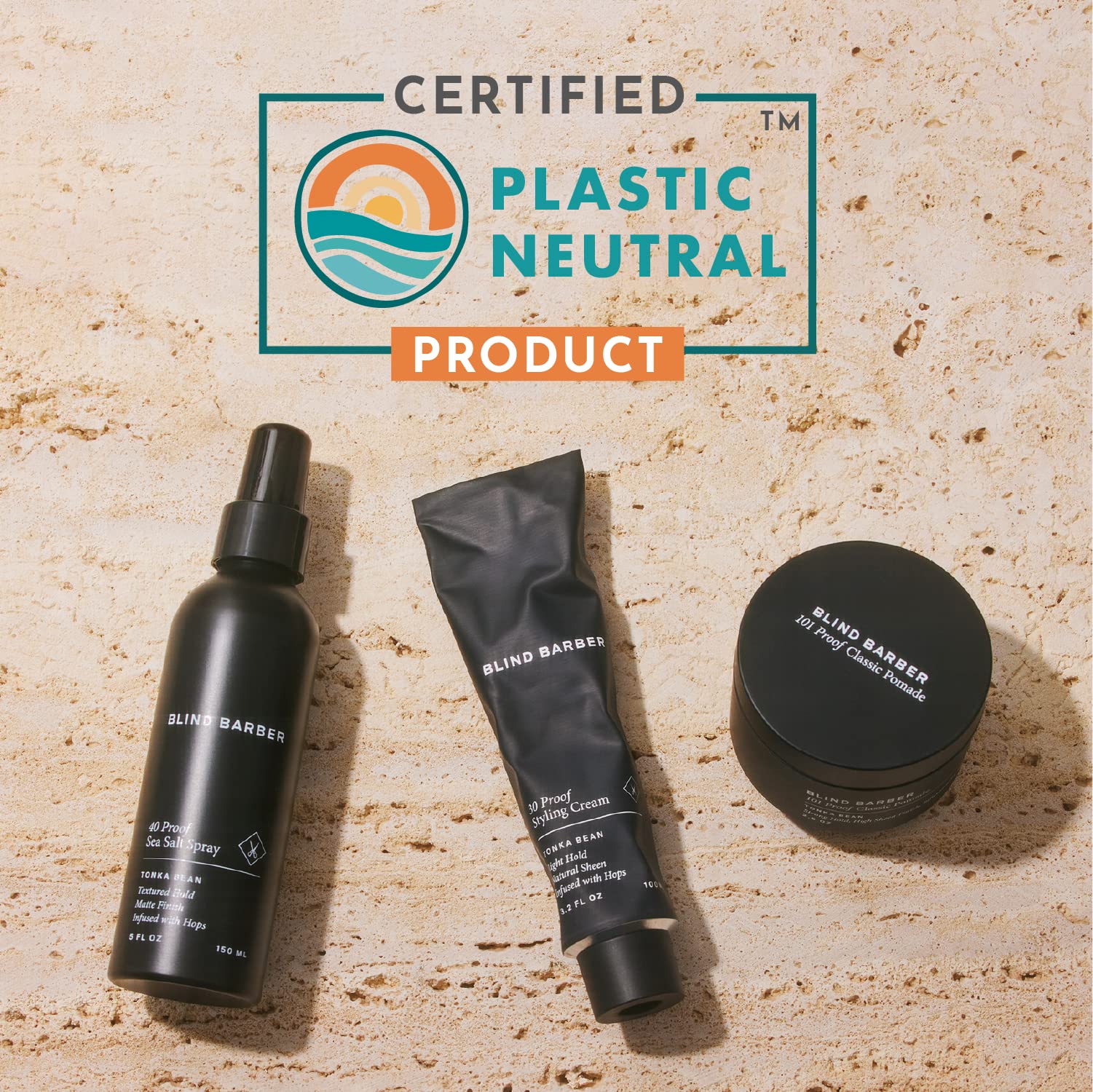 Cruelty-free packaging of Blind Barber product
