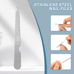 BlingKingdom nail file side view highlighting curved pointed tip for crevice cleaning