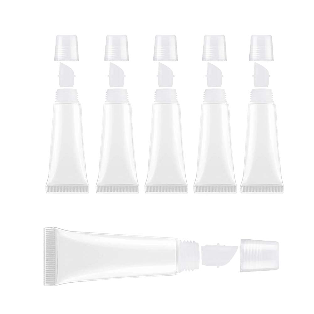 Tubo labial transparente BlingKingdom de 8ml, ideal para transportar brillo labial con orden.