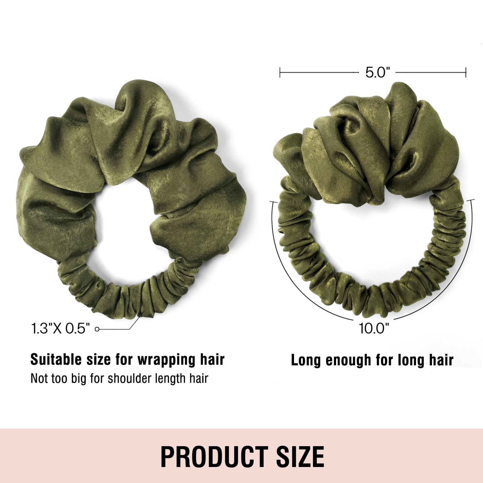 BLINKEEN olive-green sleep scrunchie packaging shot for easy setup and use