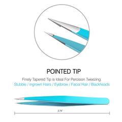 Blinkeen tweezers with slant-tip design for brows and coarse hair precision.