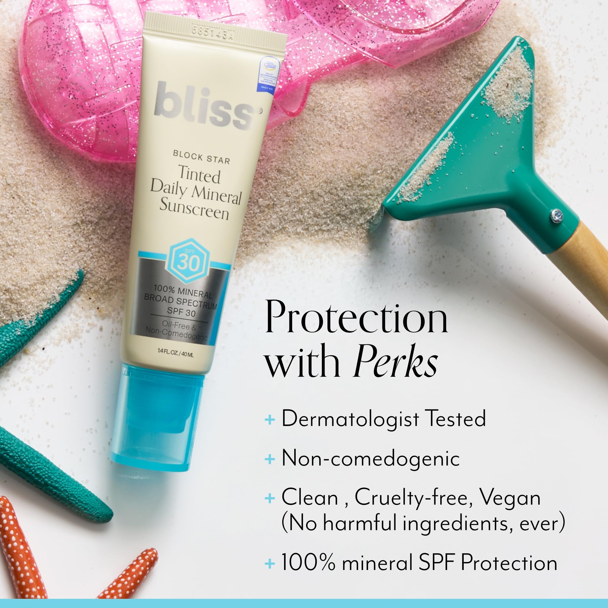Bliss Block Star visible finish on diverse skin tones without white cast