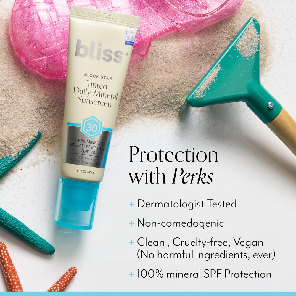 Bliss Block Star visible finish on diverse skin tones without white cast