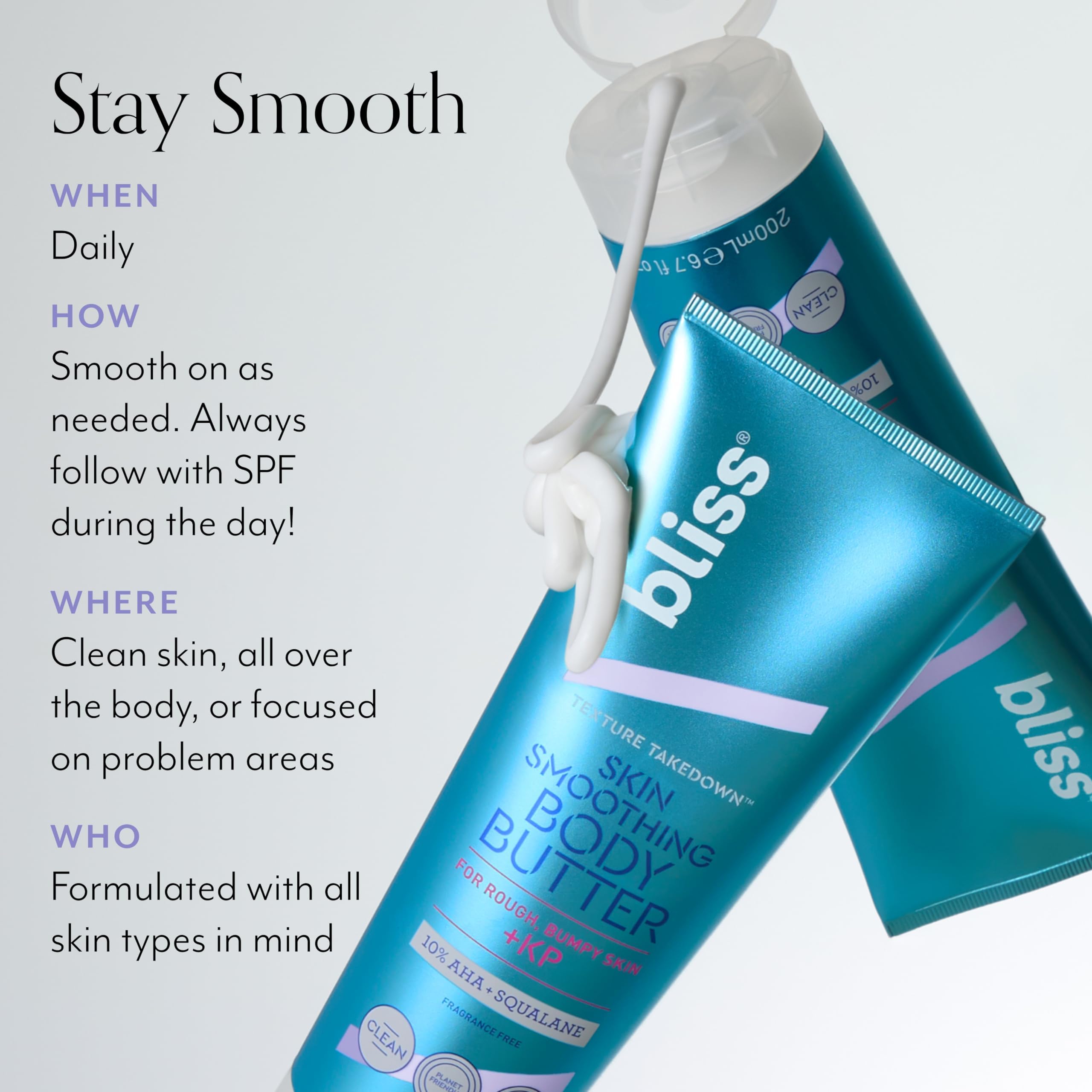 Bliss Body Butter being applied to forearm during routine.