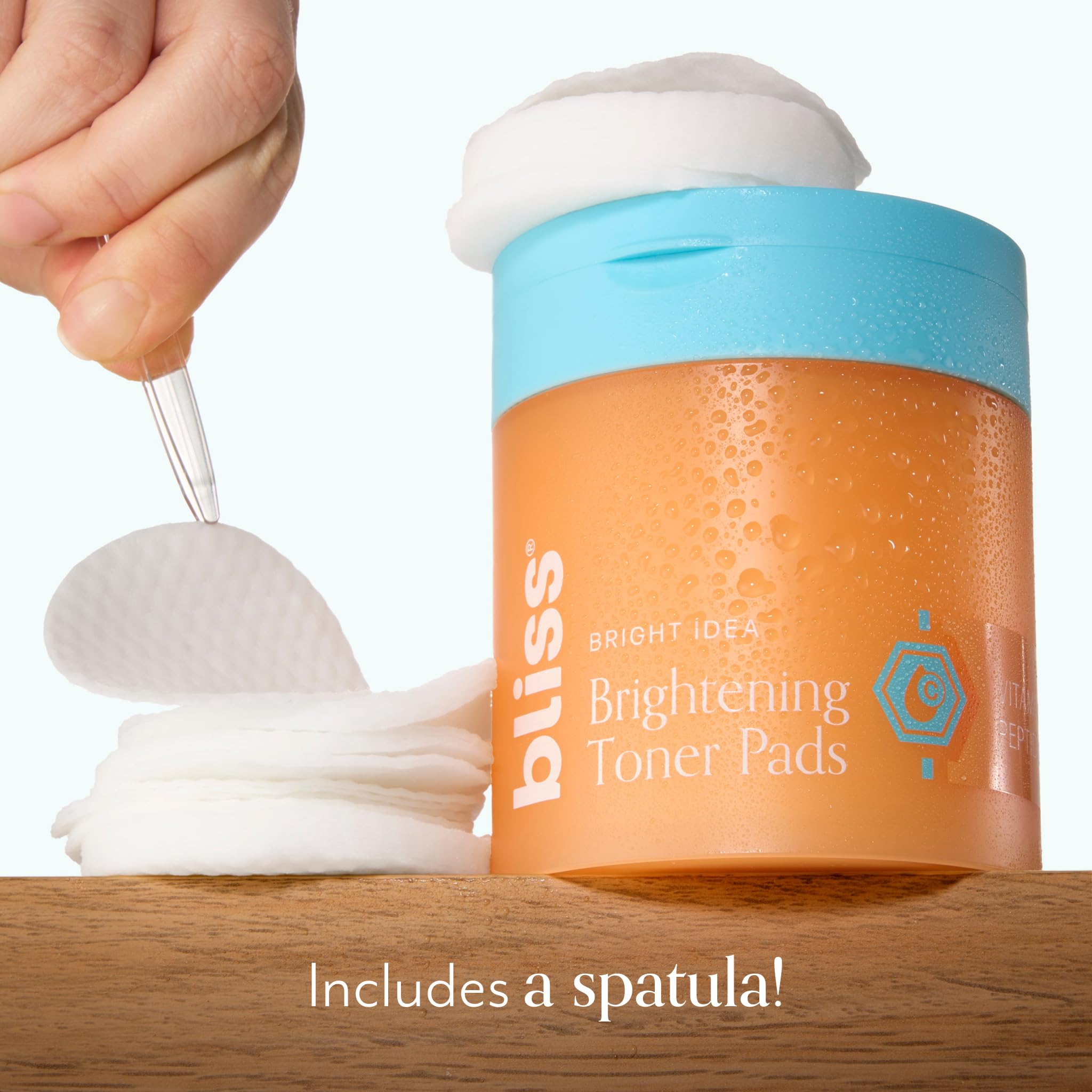 Bliss Bright Idea pad with antioxidant fruit extracts for radiance.