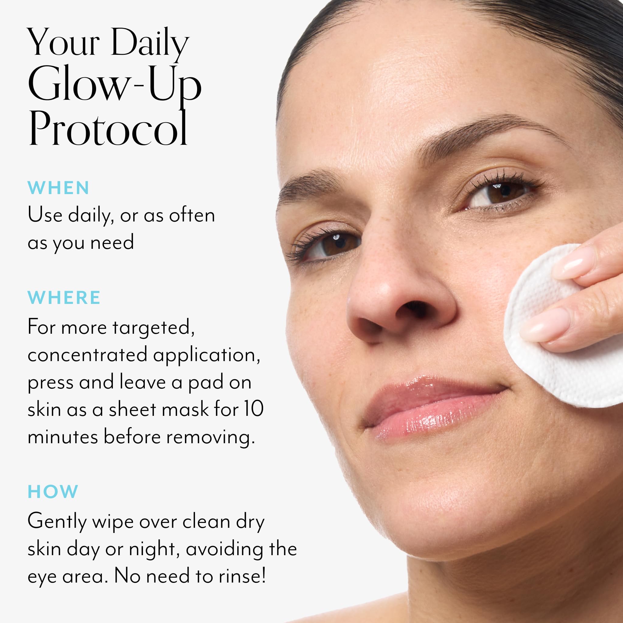Bliss Bright Idea peptide-enriched pad supports smoother skin texture.