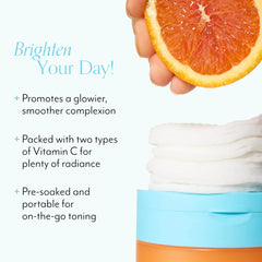 Bliss Bright Idea pad soaked with vitamin C ready for quick brightening.