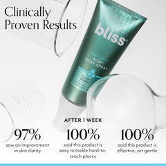 Bliss Clear Genius 360-degree mist for easy target application on back and chest