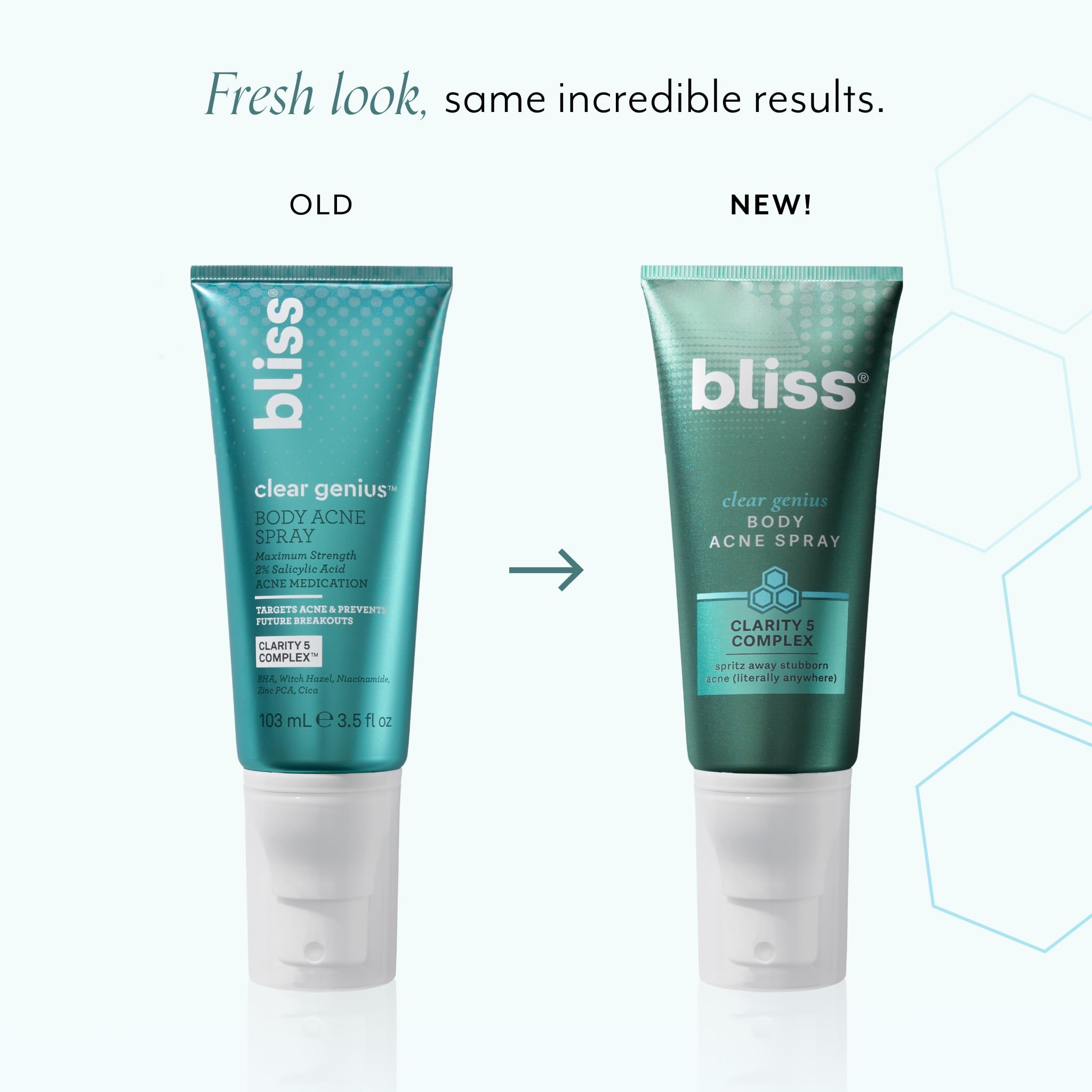 Bliss Clear Genius featuring niacinamide to reduce blemishes and refine pores