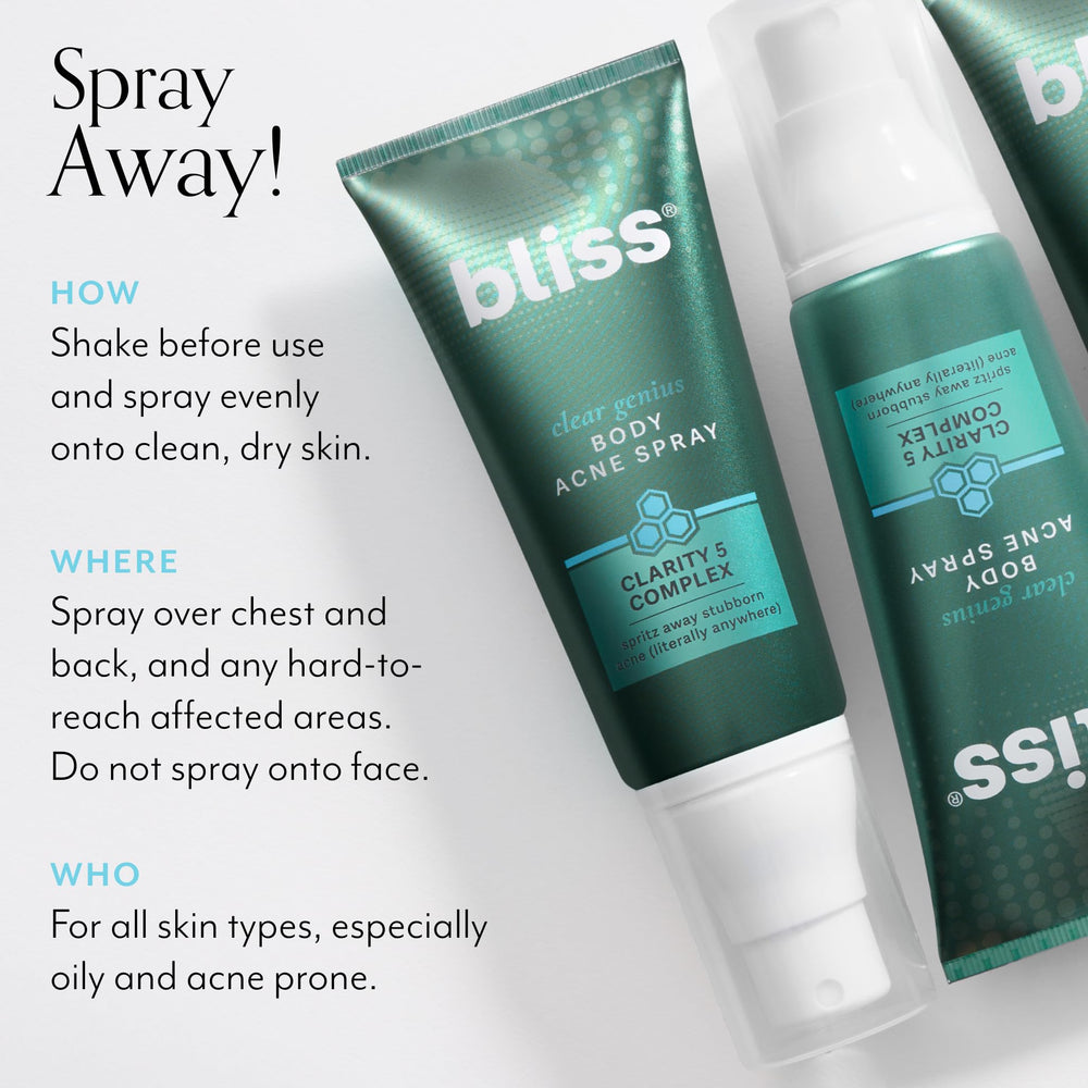 Bliss Clear Genius with witch hazel for gentle toning and drying