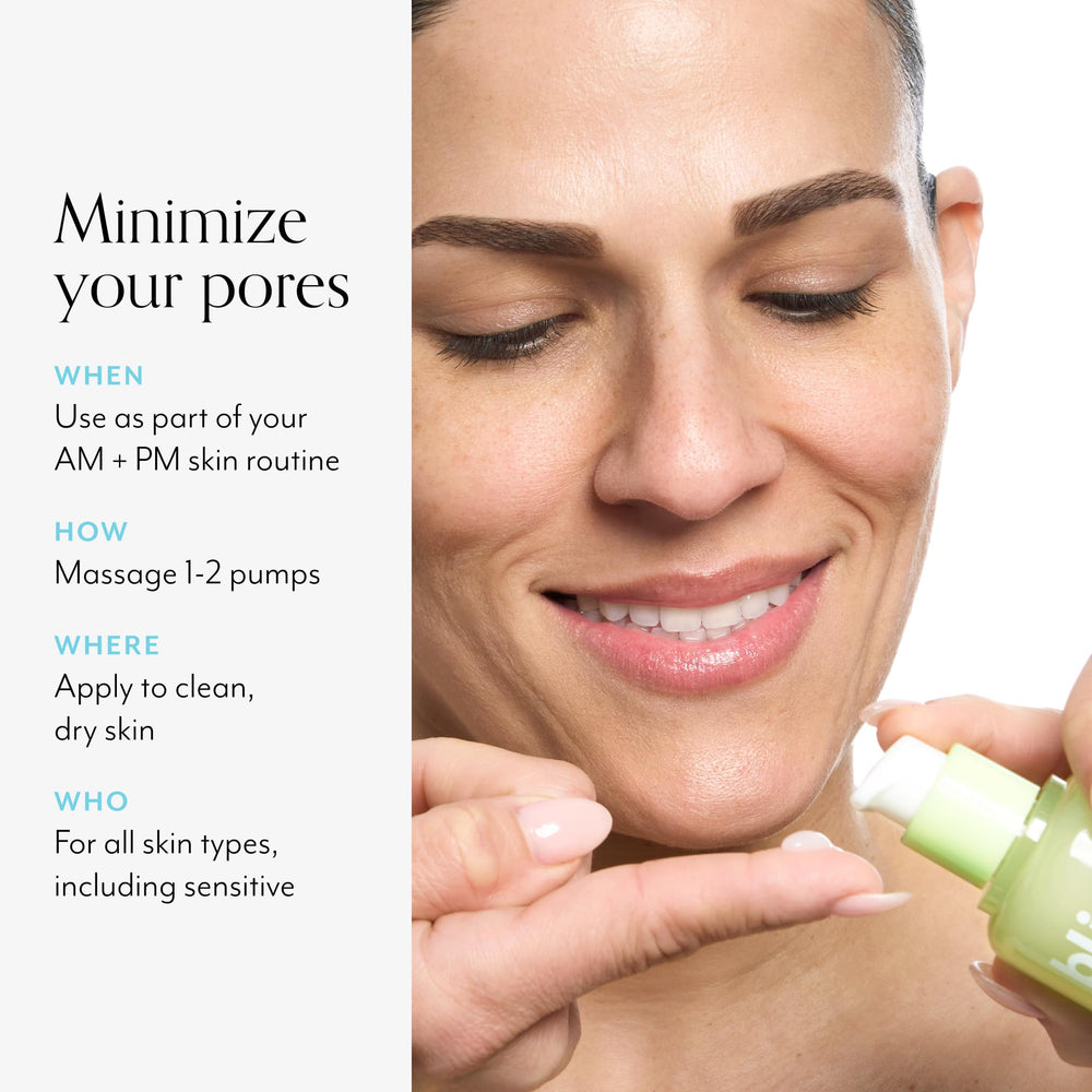 Bliss Dark spots before-after hints at tone evening.