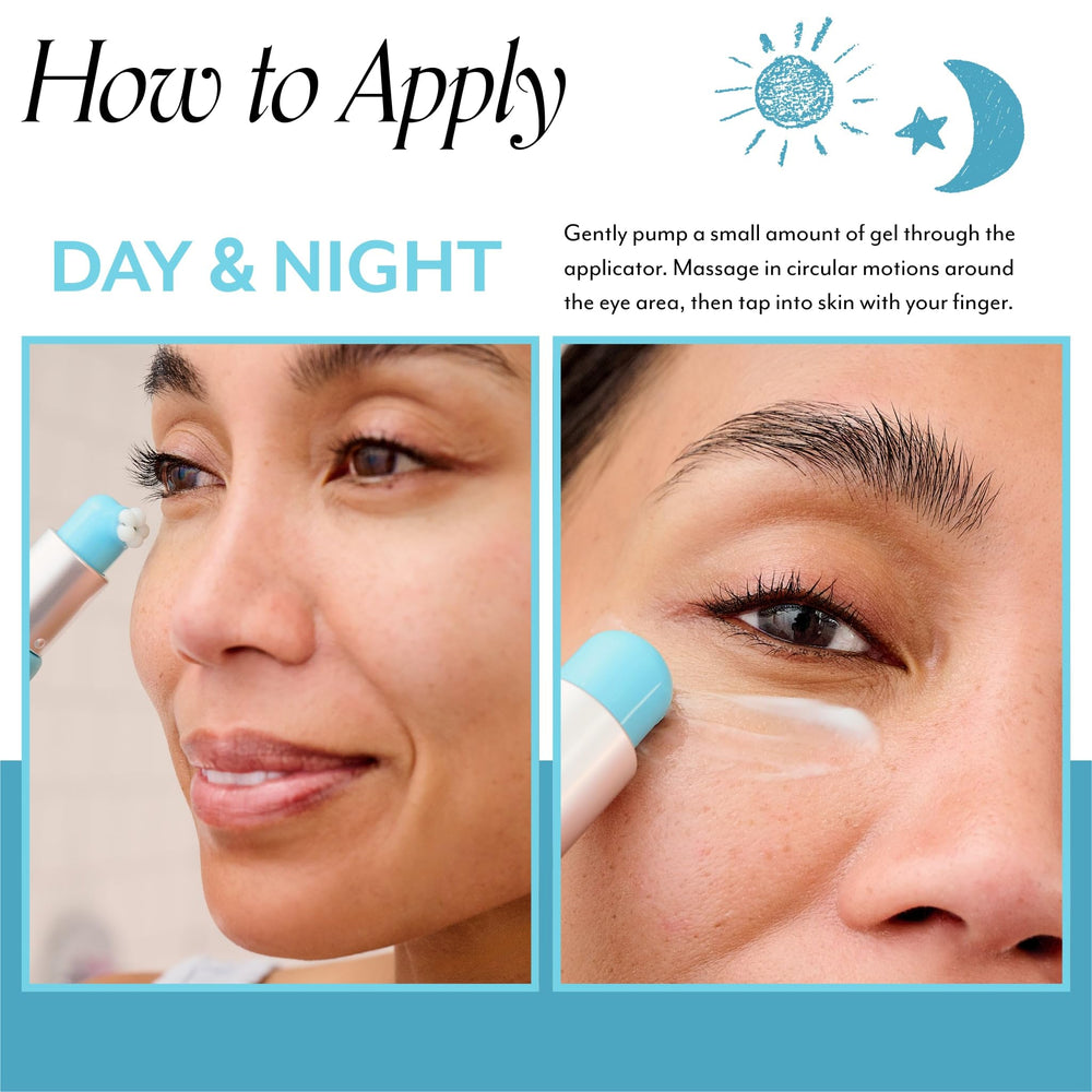 Bliss Eye Do All Things Hydrating Eye Gel with caffeine and peptides for firming.