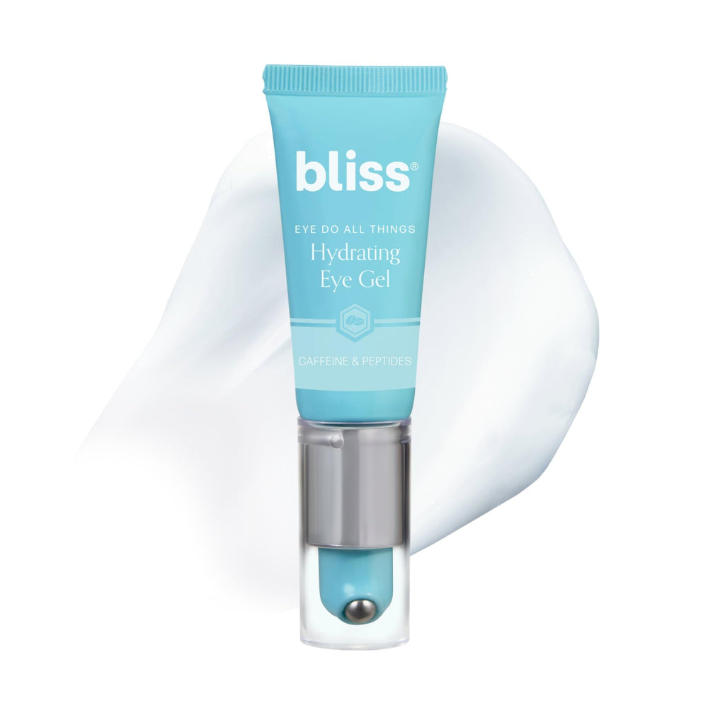 Bliss Eye Do All Things Hydrating Eye Gel rollerball massage for cooling depuffing.