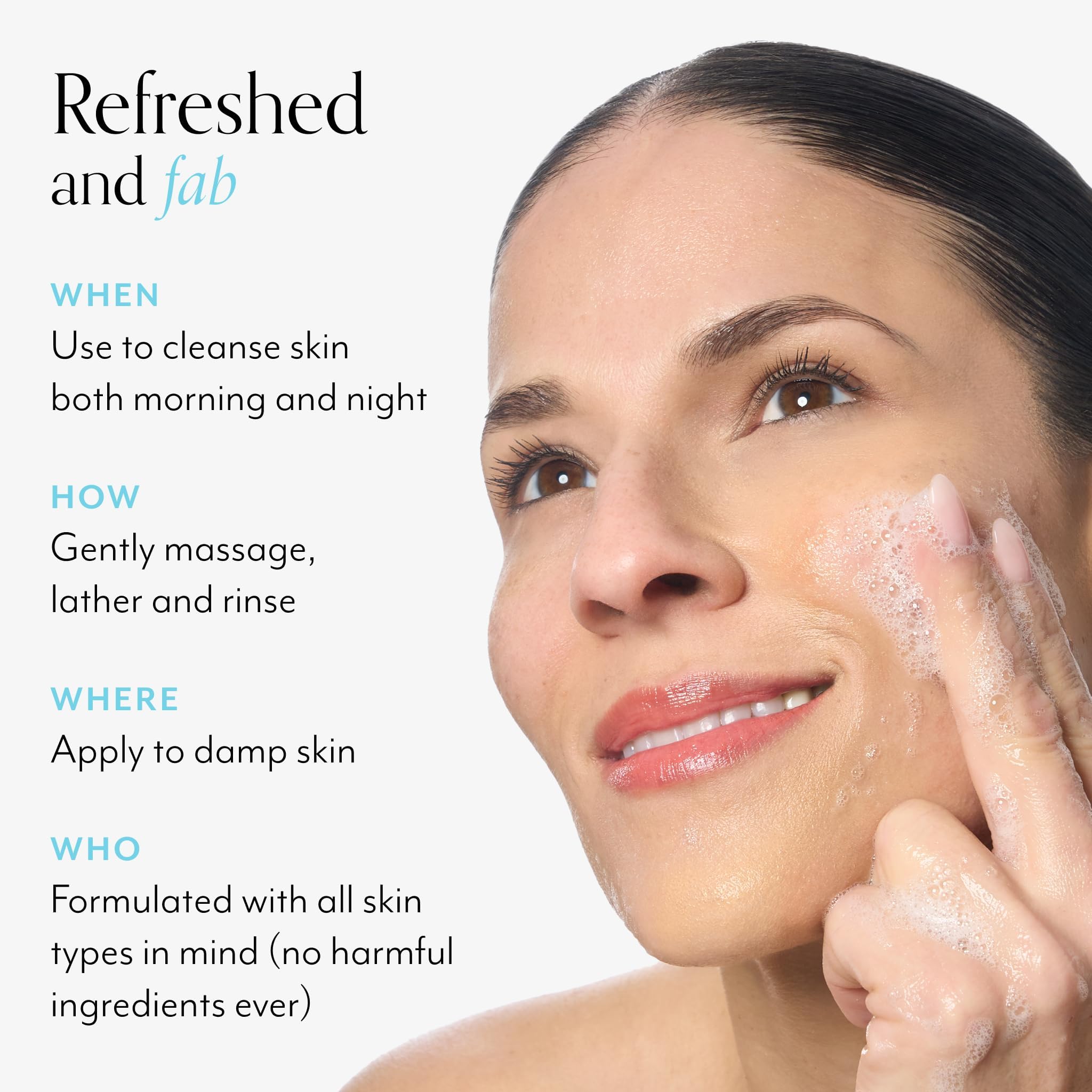 Bliss Fab Foaming cleanser plumeria scent shot evokes spa-like aromatherapy
