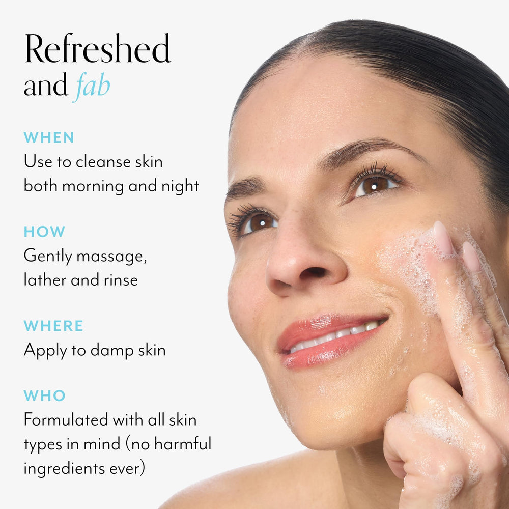 Bliss Fab Foaming cleanser plumeria scent shot evokes spa-like aromatherapy